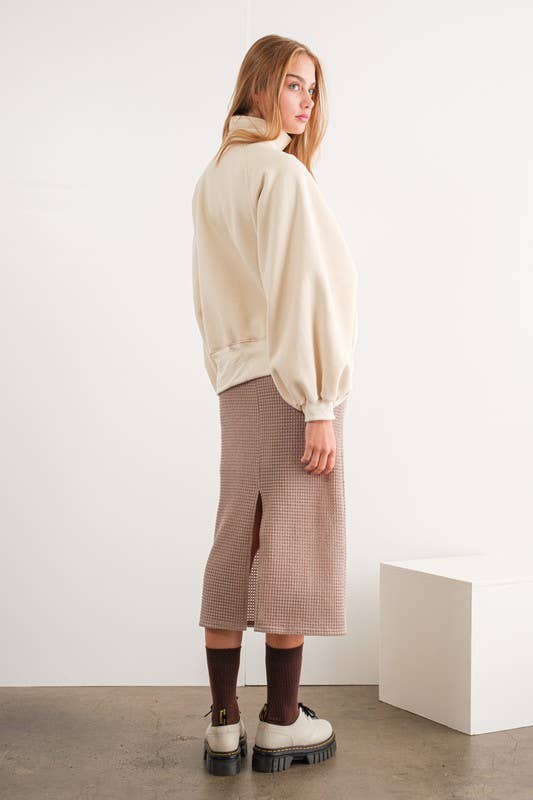 Cream Balloon Sleeve Pullover