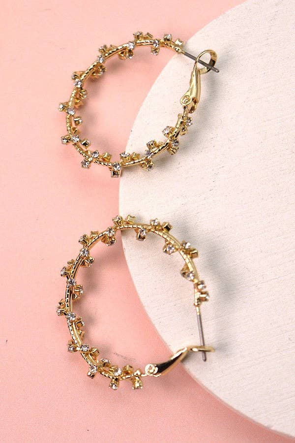 Rhinestone Wrap Hoops