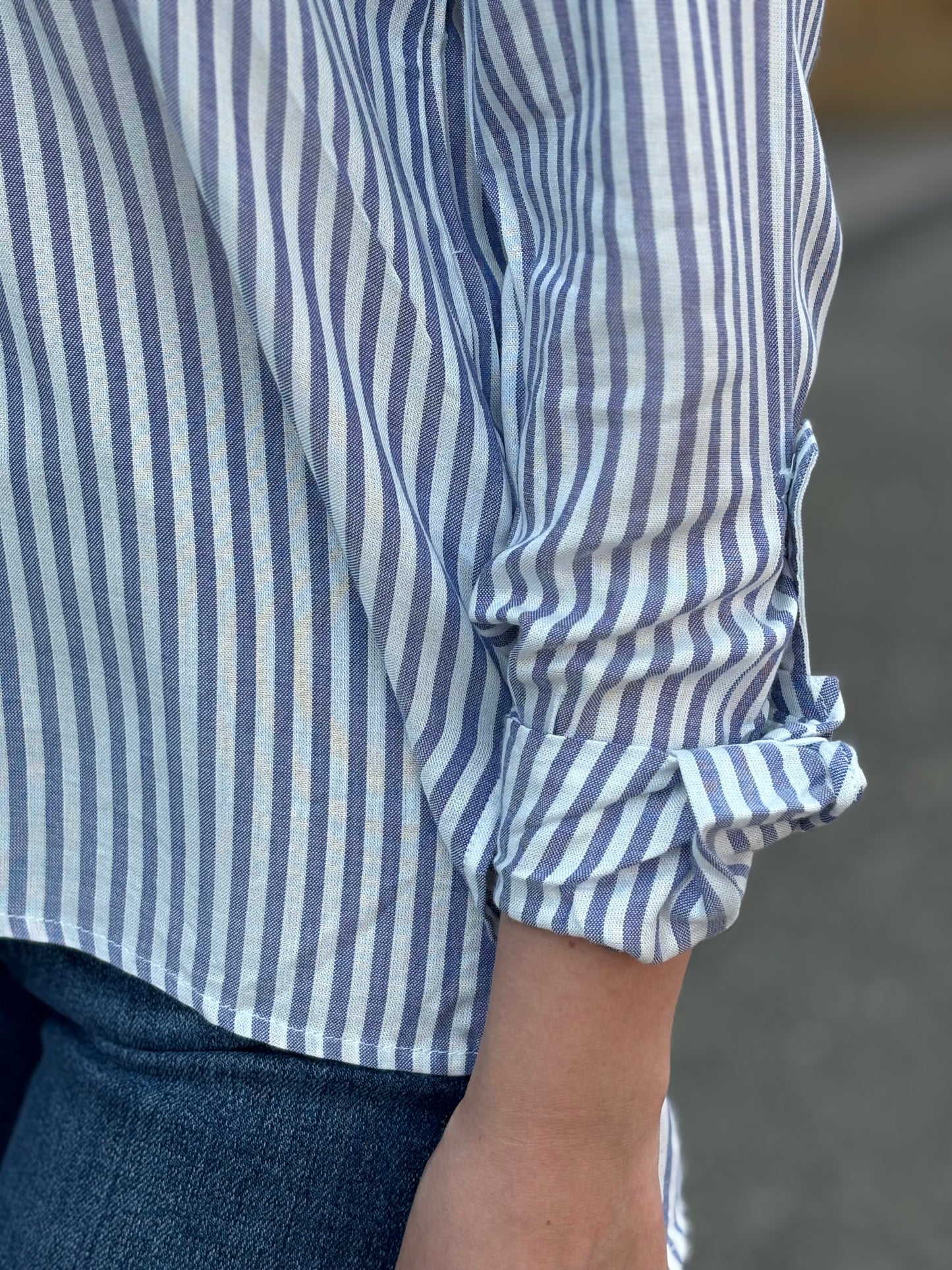 Quinn Striped Roll Up Sleeve Shirt - Multiple Colors