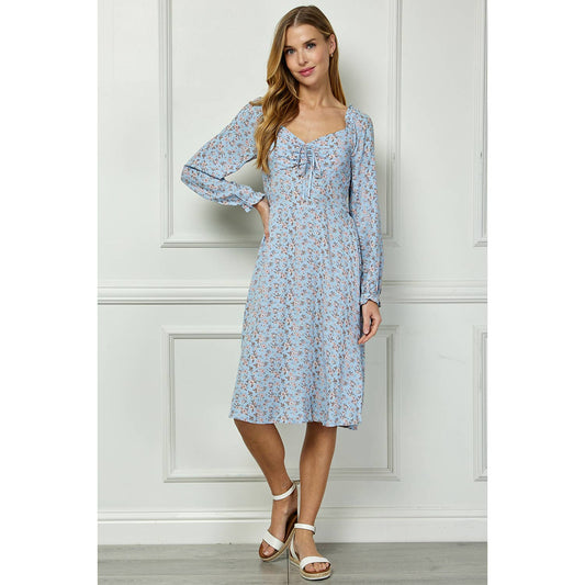 Ingrid Blue Meadow Dress S-XL