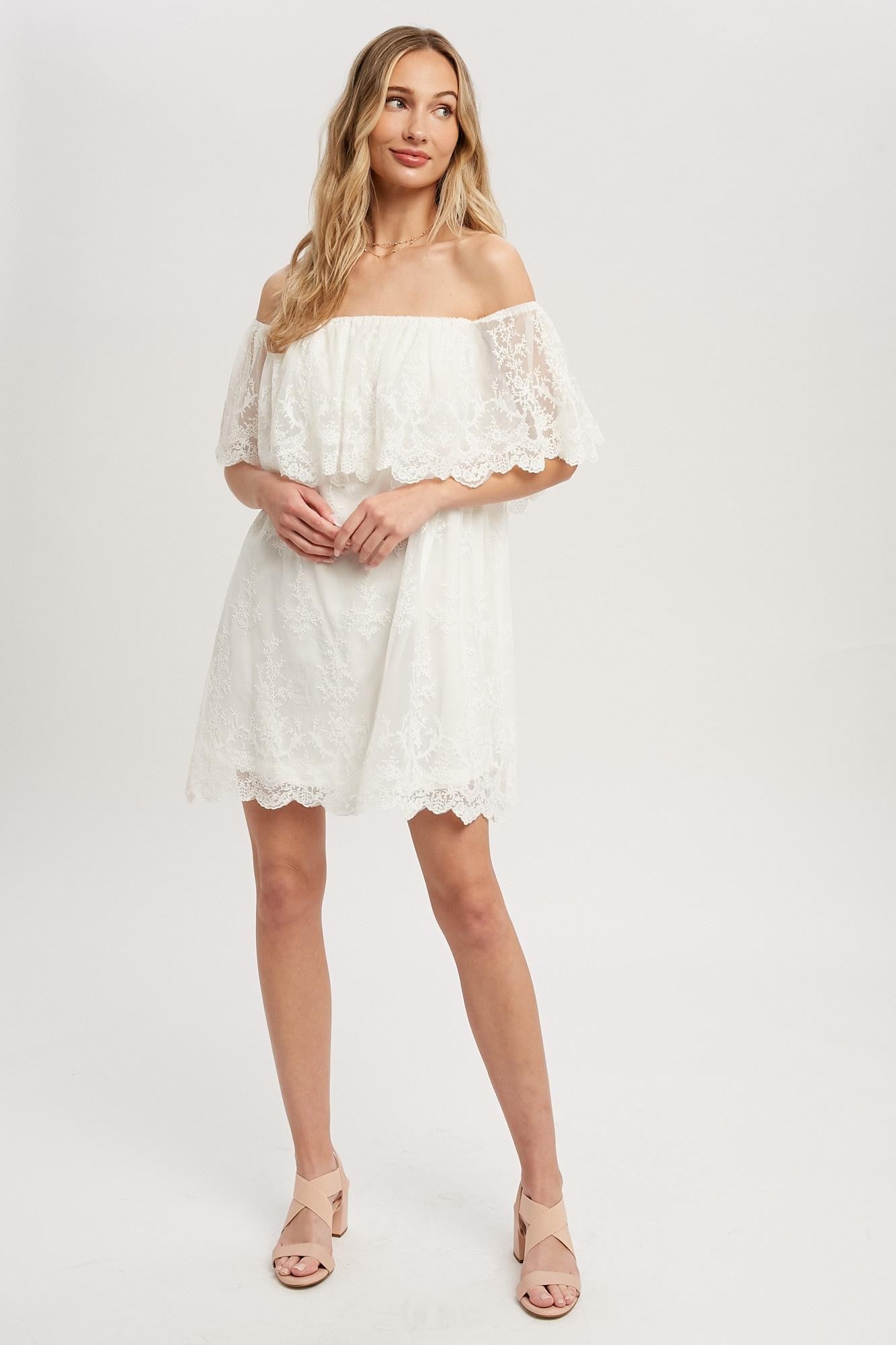 Off the Shoulder Lace Dress