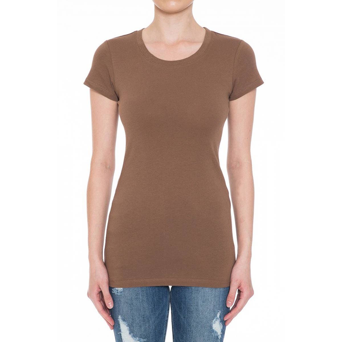 Round Neck Basic Tee - Multiple Colors