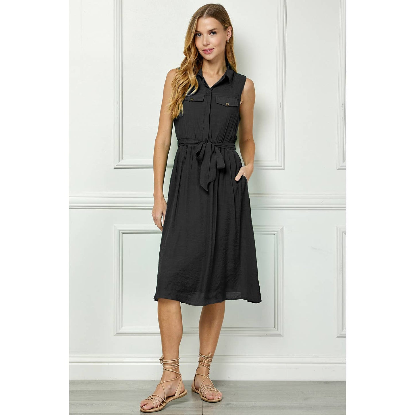 Tailored Shirt Dress S-XL - Multiple Colors