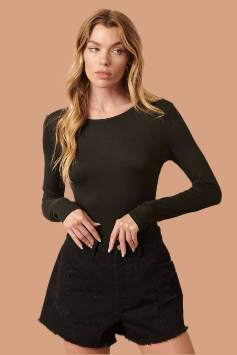 Curvy Nadine Long Sleeve Bodysuit