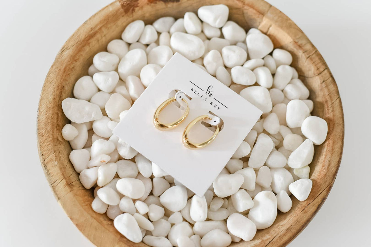 The  Ember hoops gold plated earrings