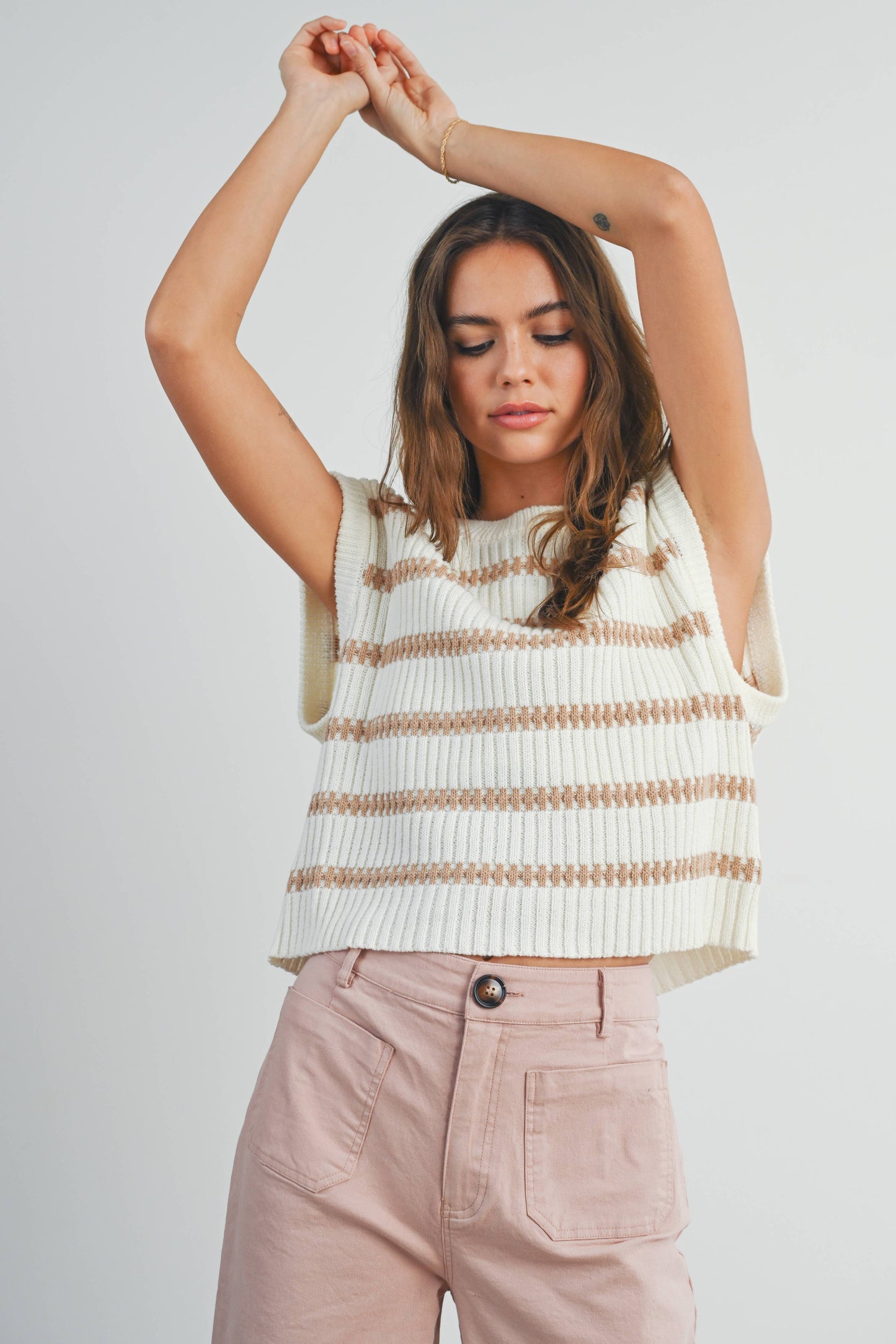 Brooke Crew Neck Striped Sweater