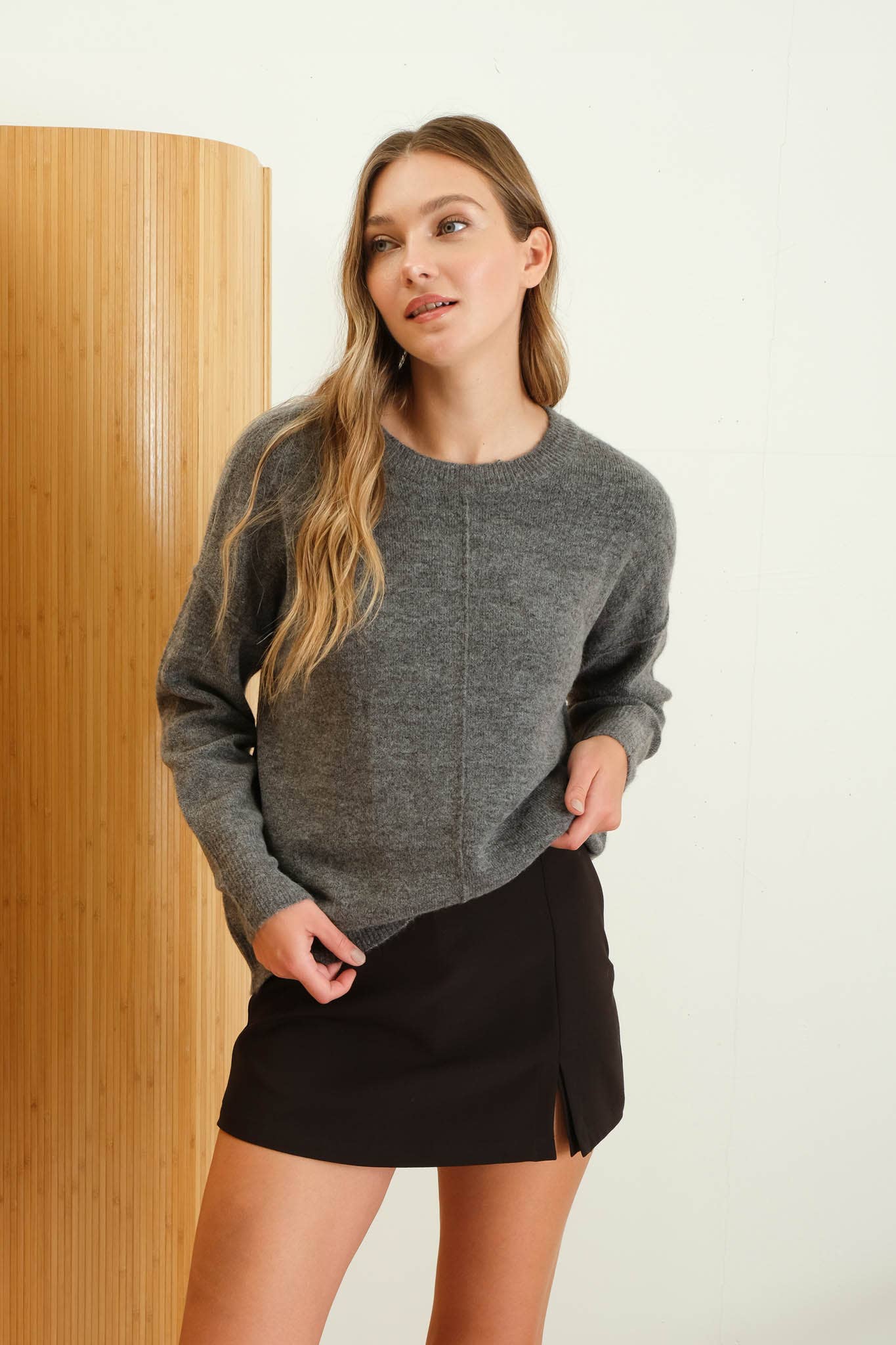 Simone Front Seam Sweater - Multiple Colors