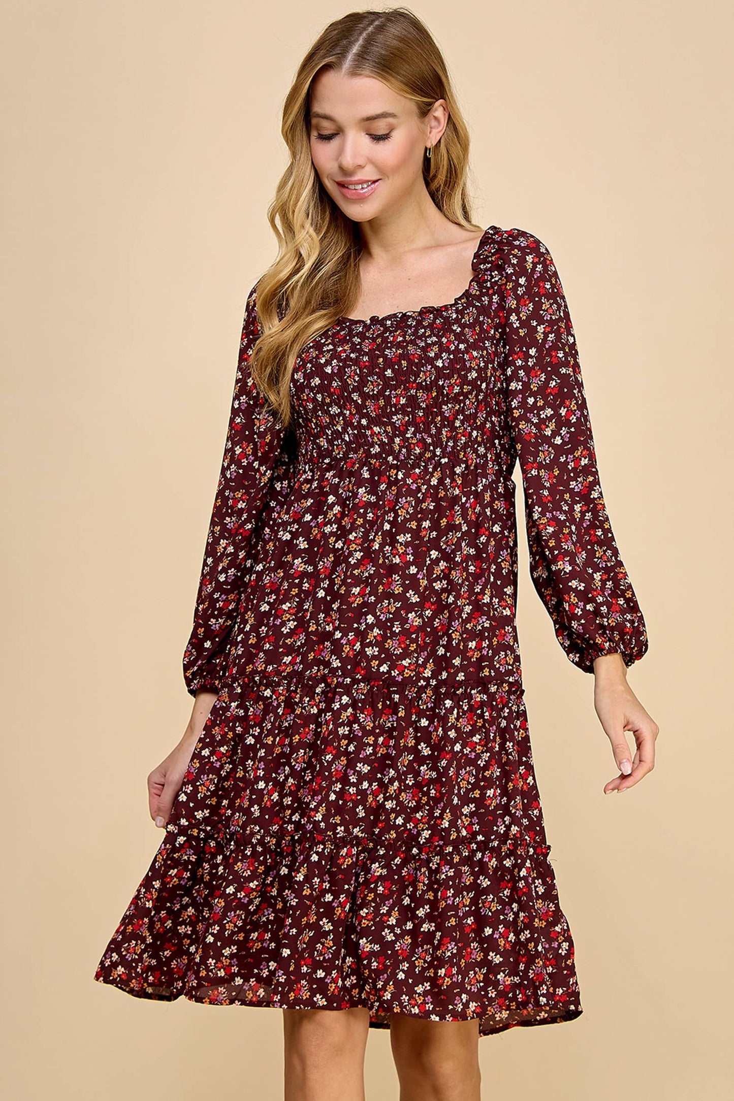 Maxwell Floral Dress S-XL - Multiple Colors