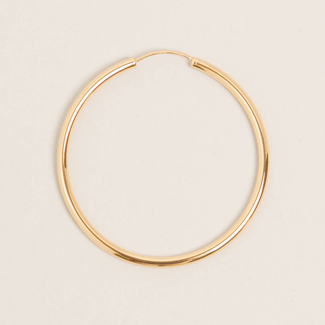 14K Gold Dipped Endless Hoop Earrings