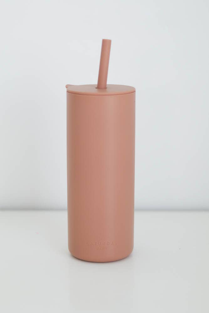 Minimalist Silicone Straw Cup - Multiple Colors