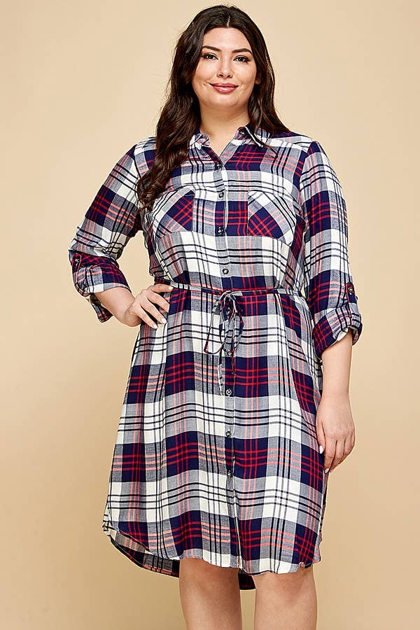 Hazel Plaid Button Down Sizes 14-22