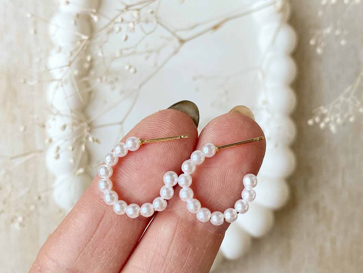 Pearl hoops