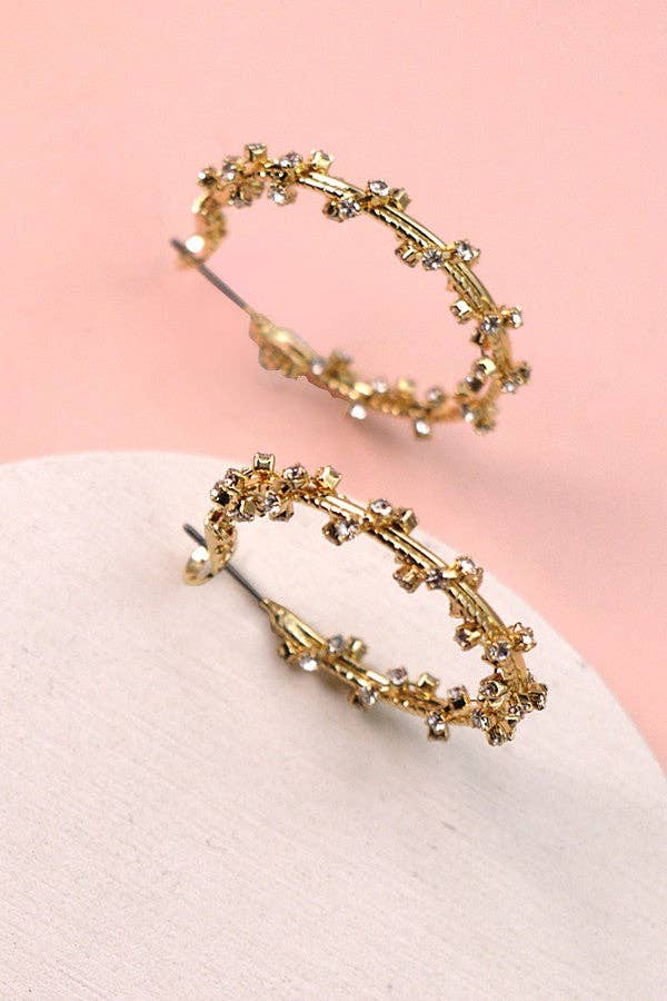 Rhinestone Wrap Hoops