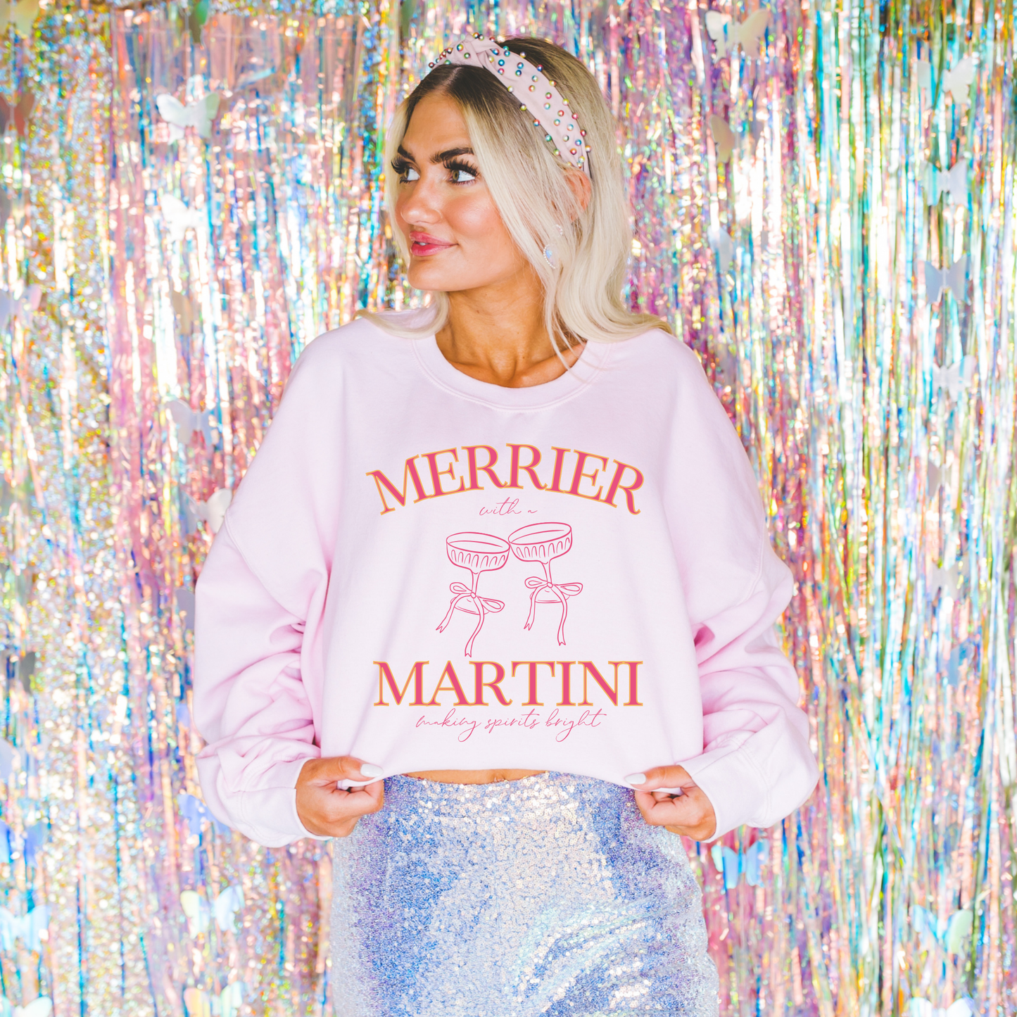 Merrier With A Martini Crewneck