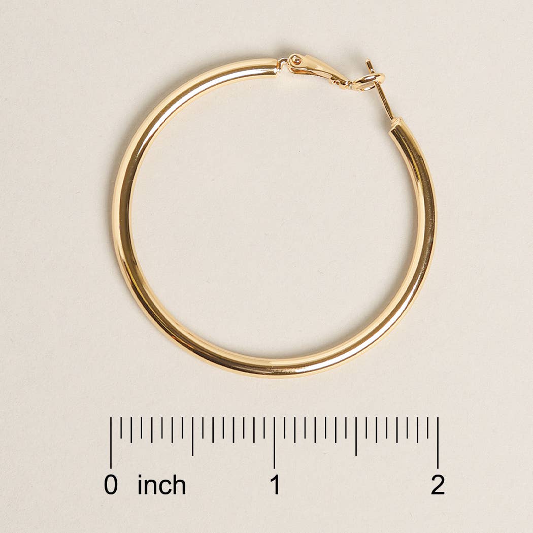 14K White Gold Dipped Omega Closure Hoops