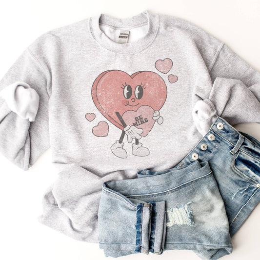 Be Mine Retro Valentine Sublimation Sweatshirt