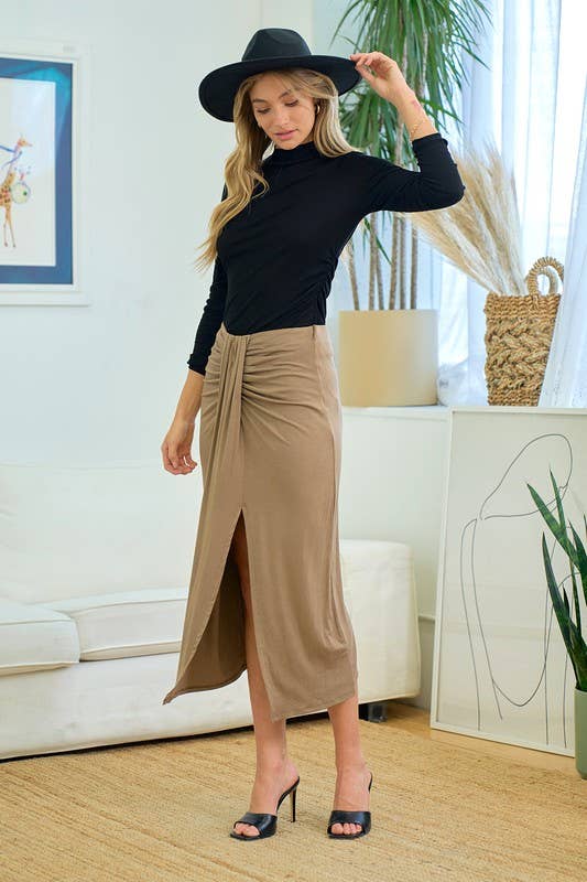 Halle High Waist Midi Skirt - Multiple Colors