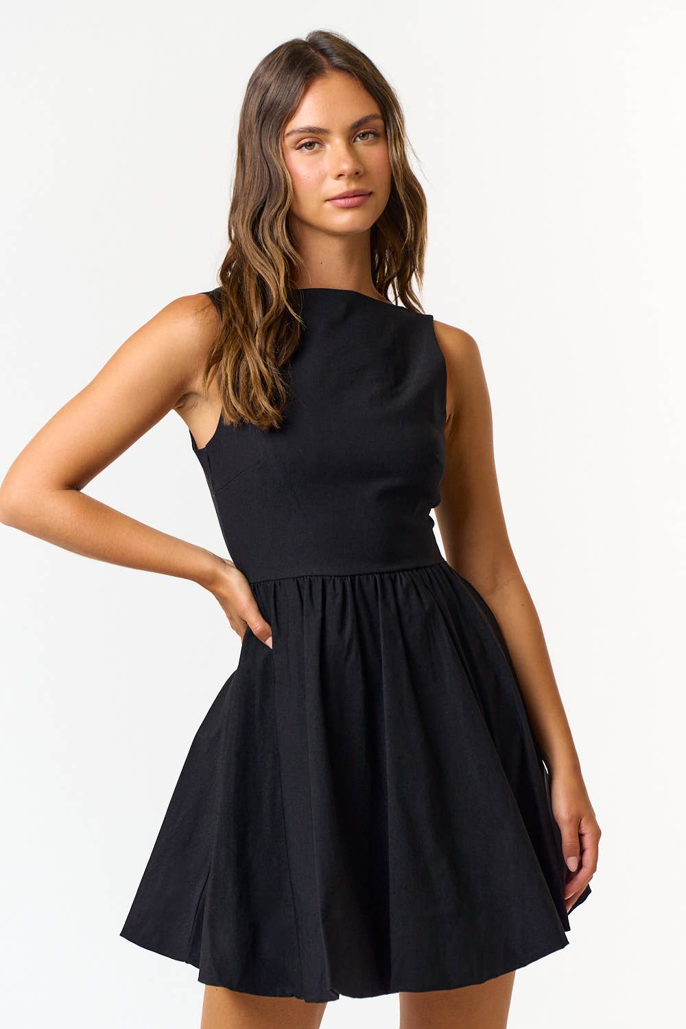 Bekka Square Neck Flare MIni Dress