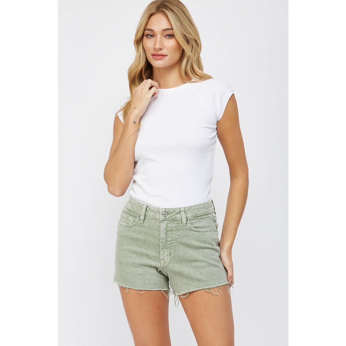 Green Vintage High Rise Shorts