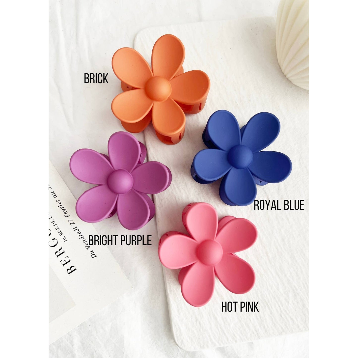 Flower Hair Clips - Multiple Colors