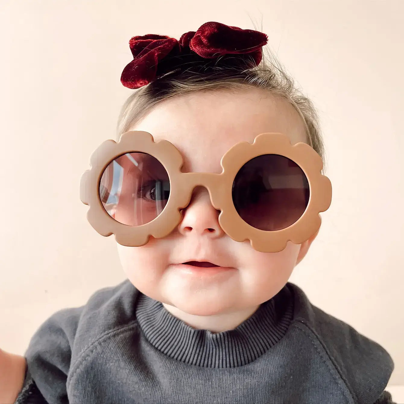 Kids Flower Sunglasses | Cognac