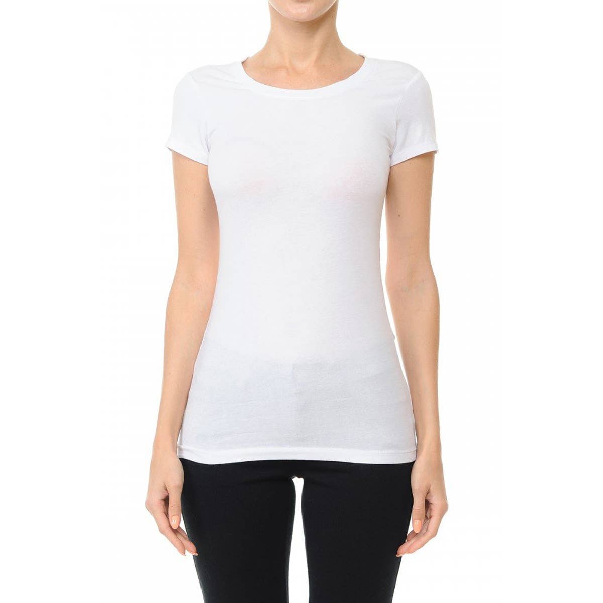 Round Neck Basic Tee - Multiple Colors