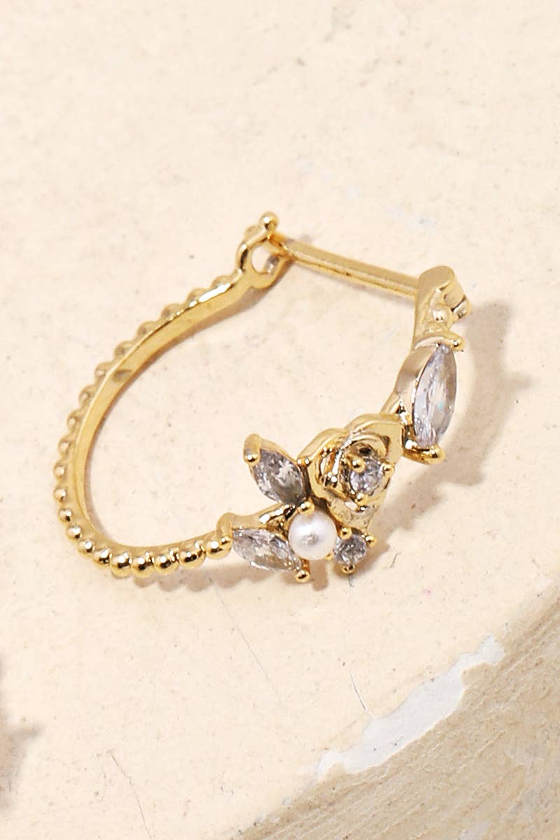 Rhinestone Mini Huggie Earrings