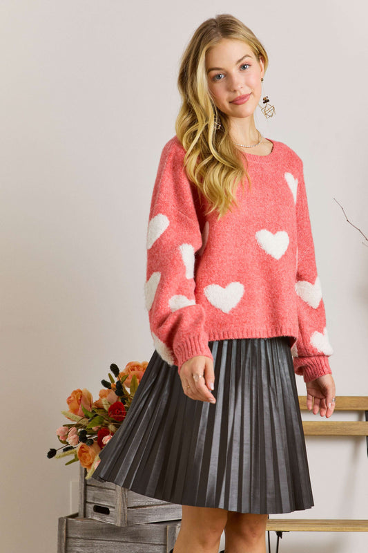Curvy Heart Sweater