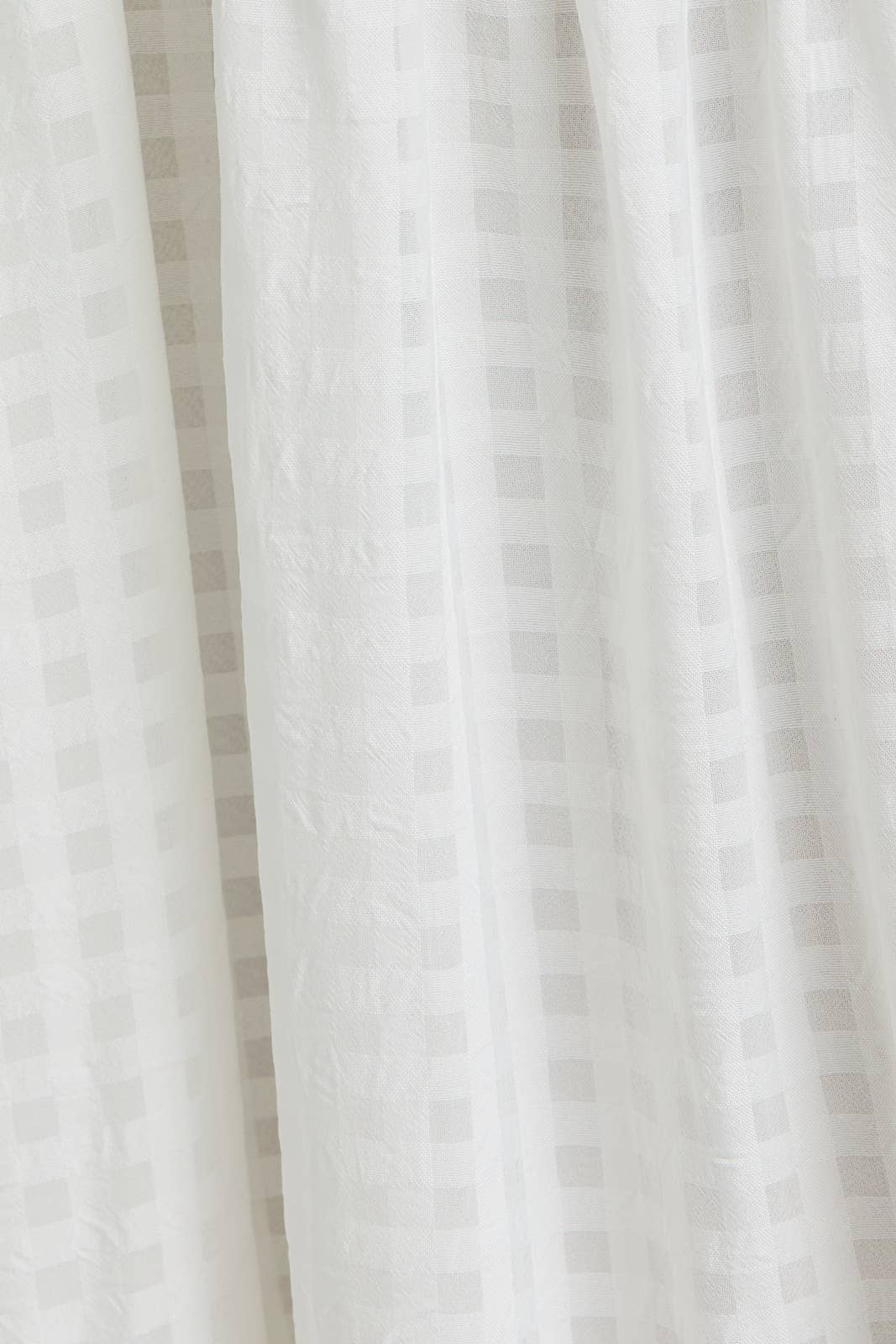 White Gingham Tiered Midi Dress