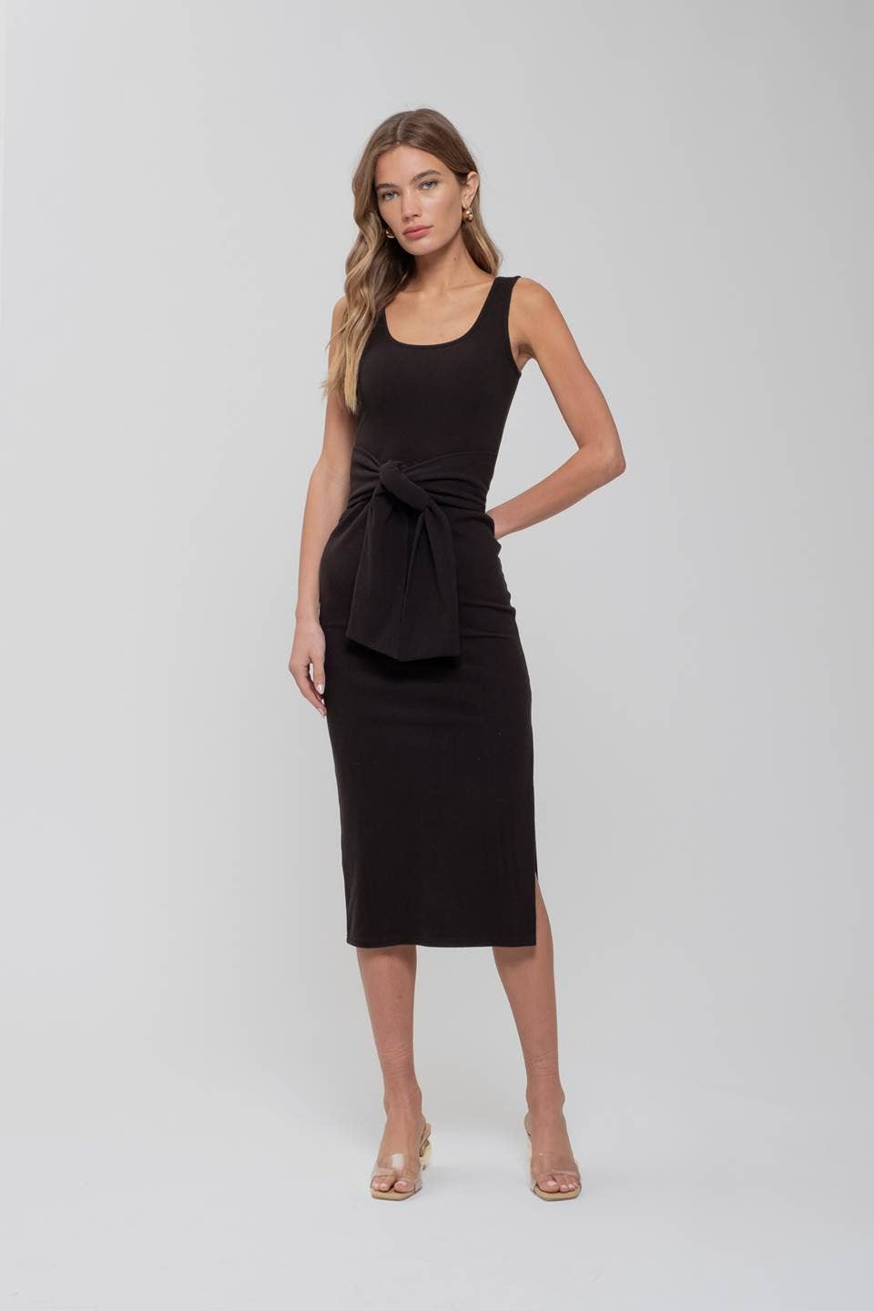 Jacqueline Front Tie Midi Dress