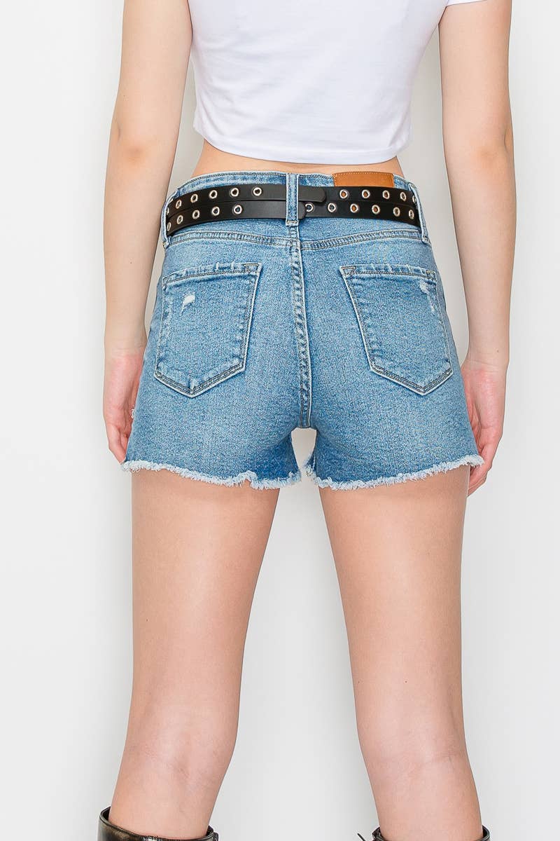 Reg & Curvy High Rise Denim Shorts