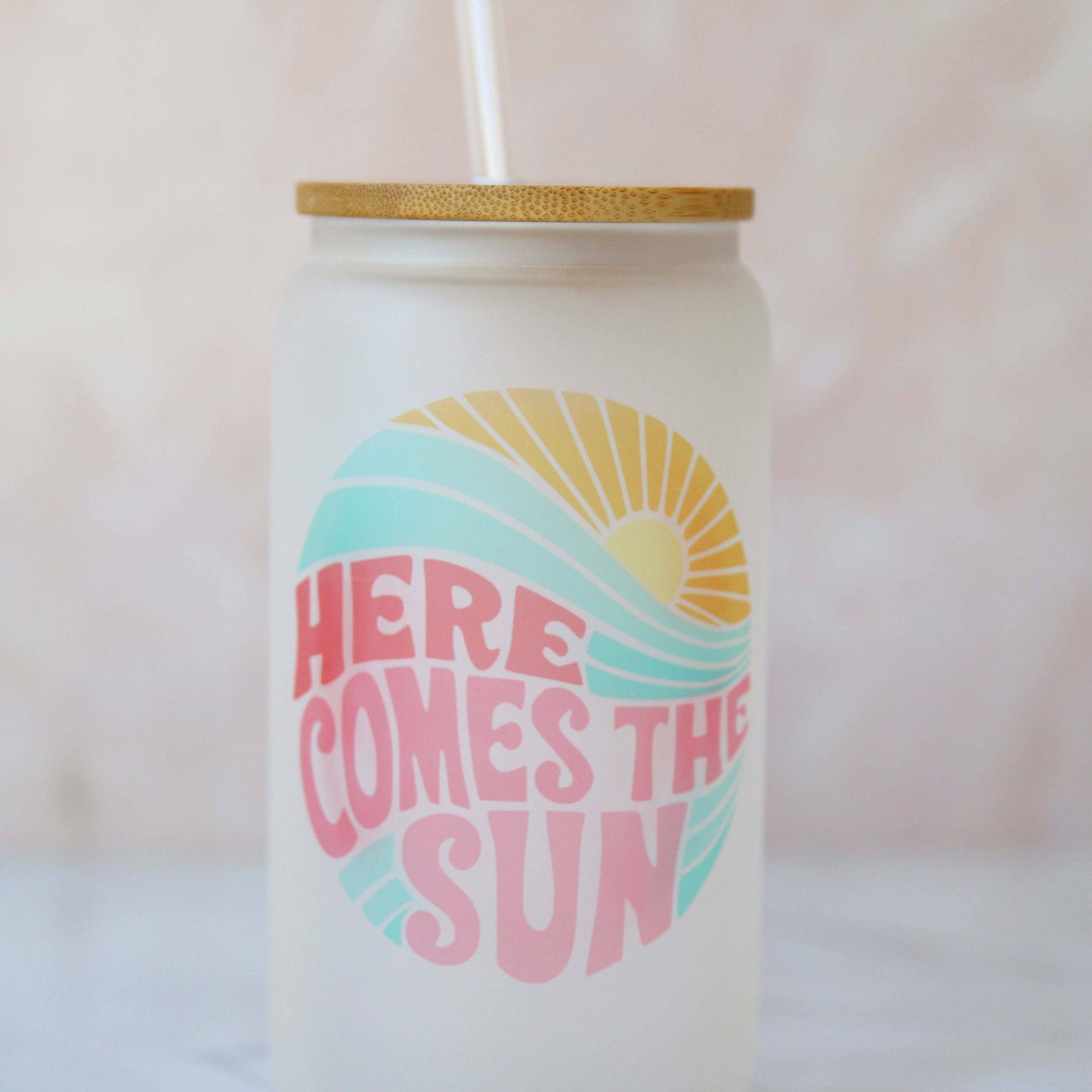 Here Comes the Sun Can Glass