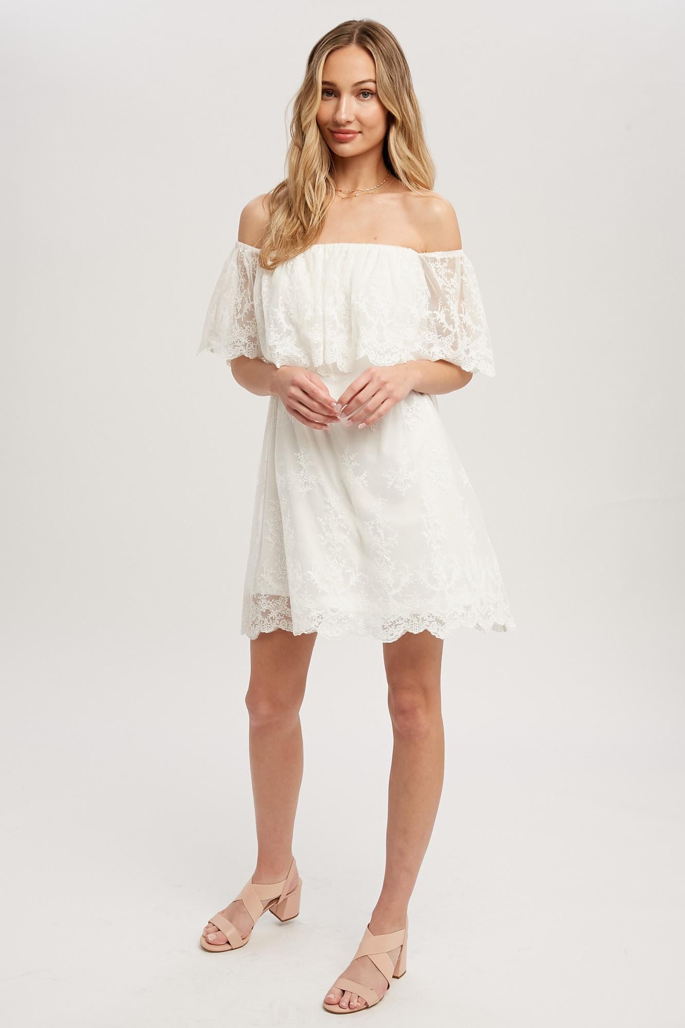 Off the Shoulder Lace Dress