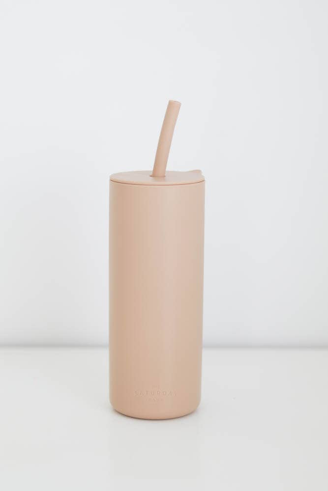 Minimalist Silicone Straw Cup - Multiple Colors