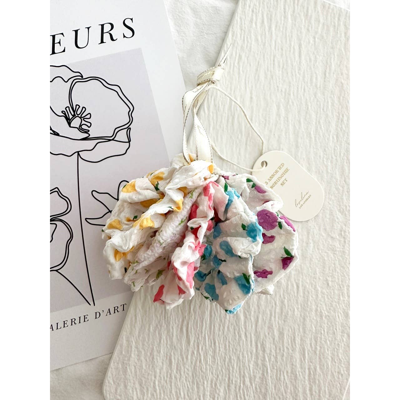 5-Assorted Fruit and Flower Hair Scrunchies