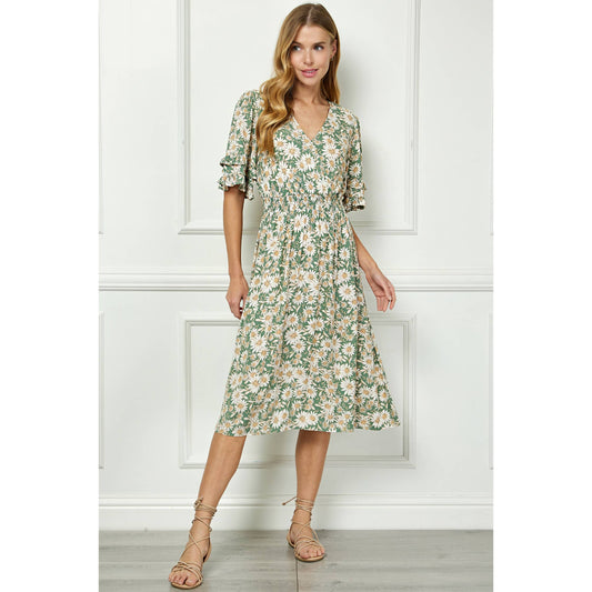 Daisy Surplice Dress S-XL