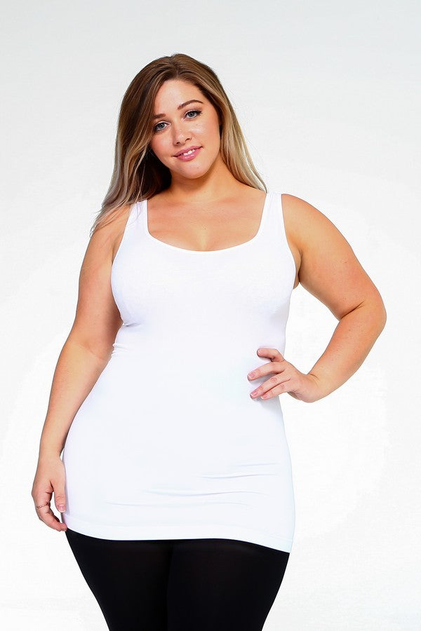 Curvy Thick Strap Seamless Tank - Multiple Colors
