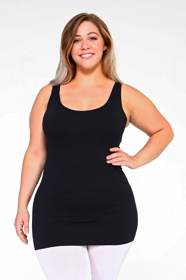 Curvy Thick Strap Seamless Tank - Multiple Colors