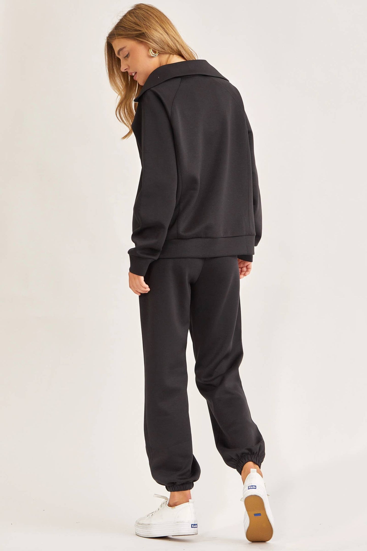 Quarter Zip Pullover + Jogger Set - Multiple Colors