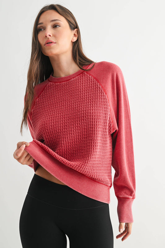 Luna Waffle Knit Pullover