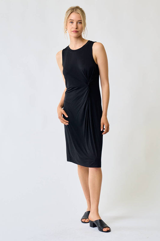 Rosalind Front Twist Sleeveless Midi Dress