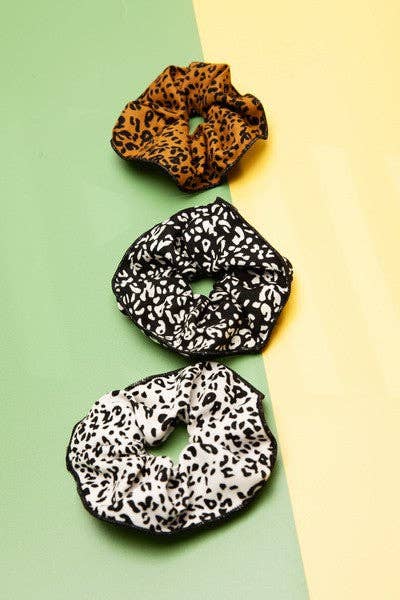 Corduroy Leopard Scrunchie - Multiple Colors