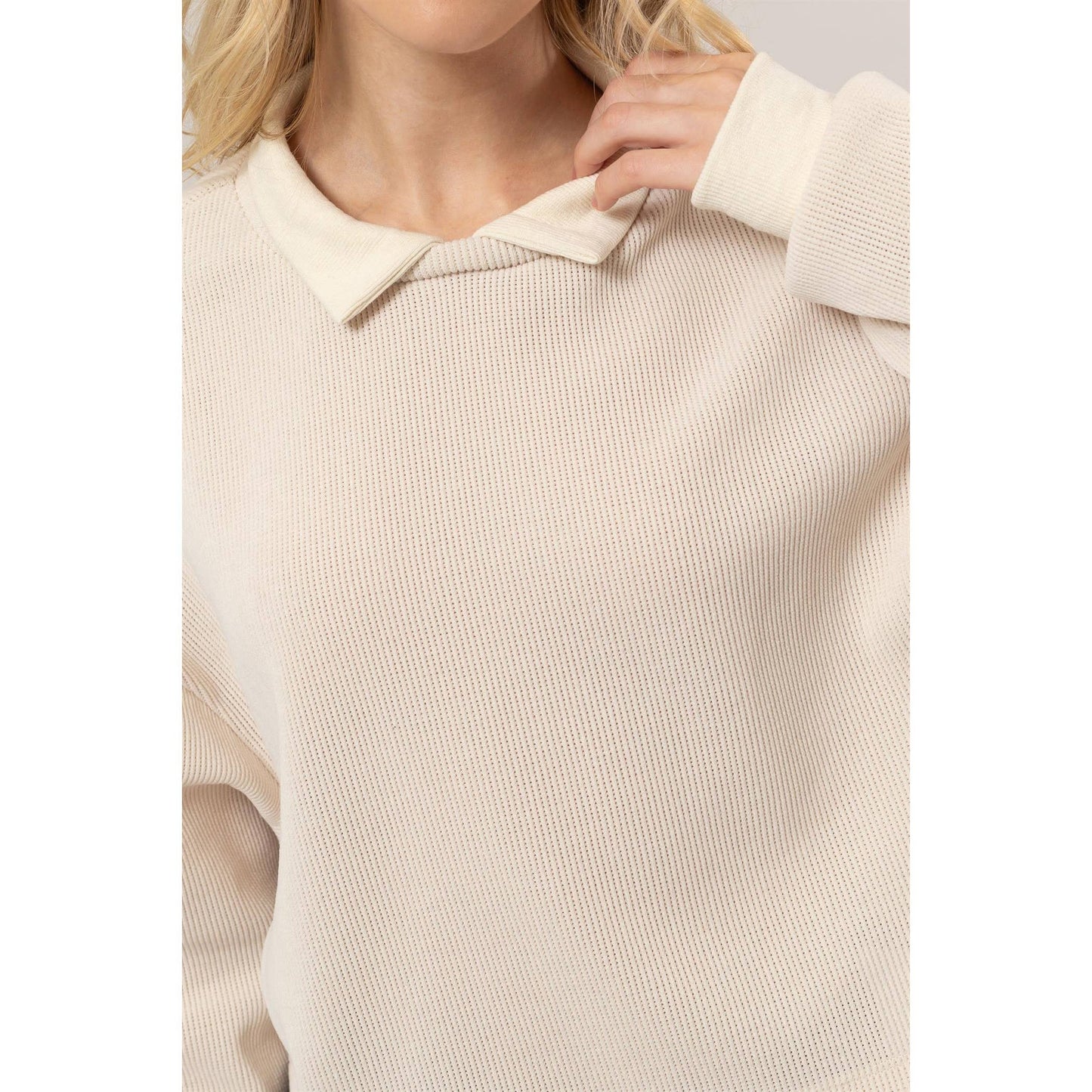 Hadley Collared Rib Knit Top