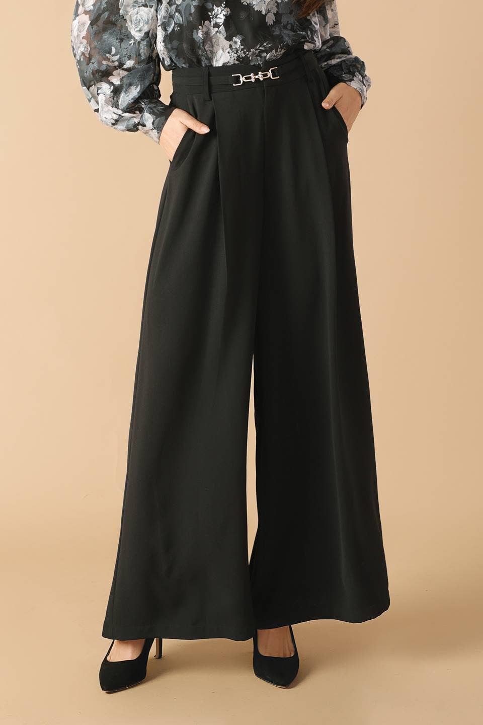 Davinee Wide Leg Pant w/Belt