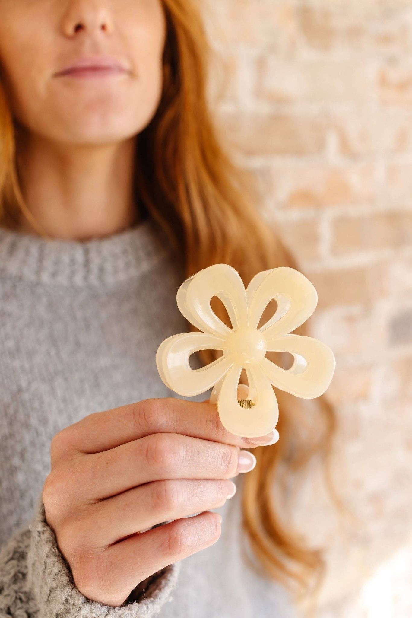 Cutout Flower Claw Clip