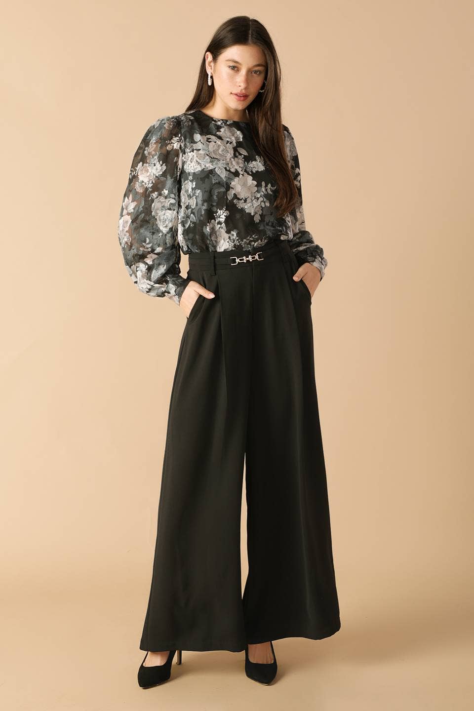 Davinee Wide Leg Pant w/Belt