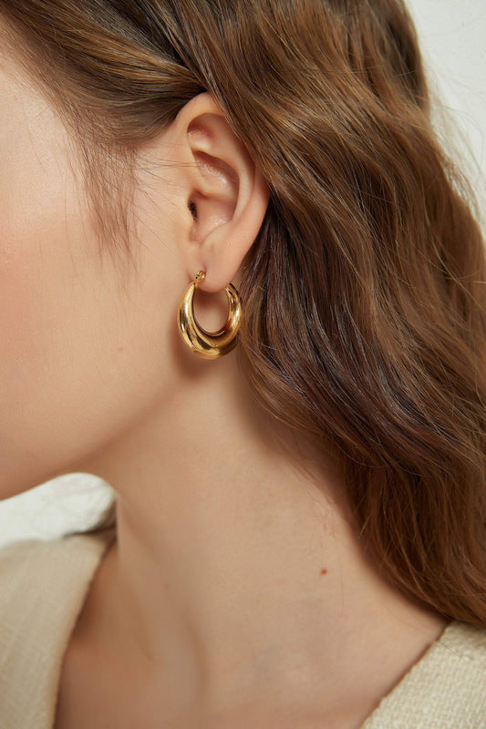 Jess gold hoop earrings