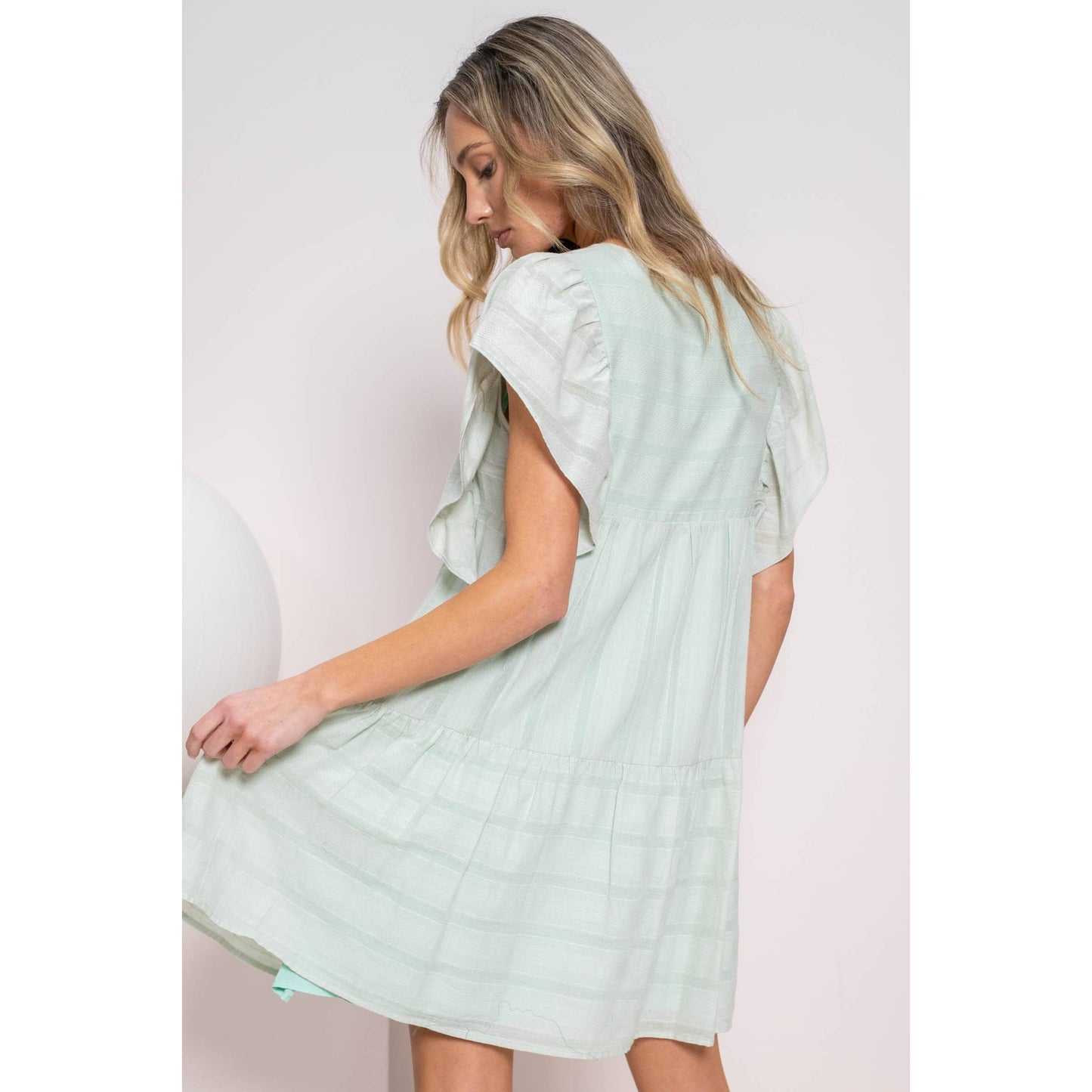 Leighton Mint Ruffle Dress