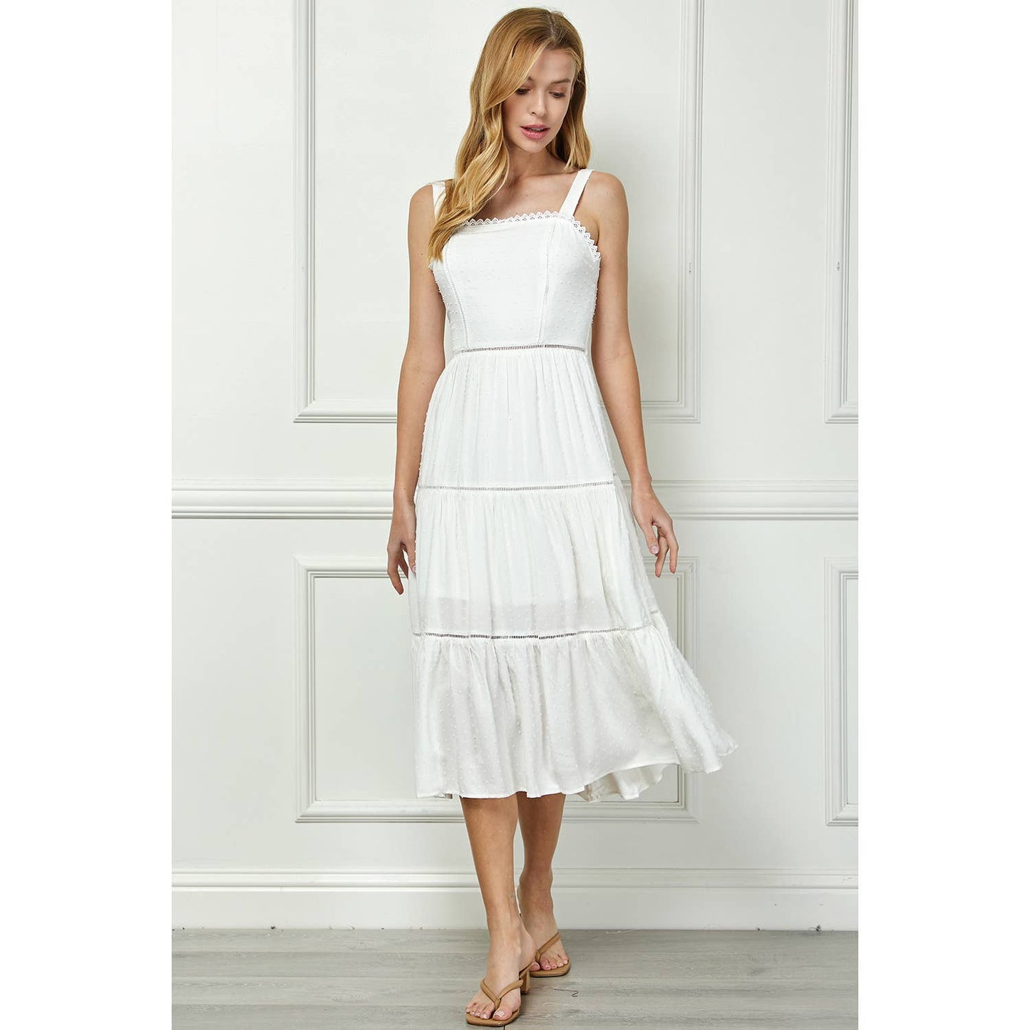 Micah TIered Dress with Back Bow S-XL