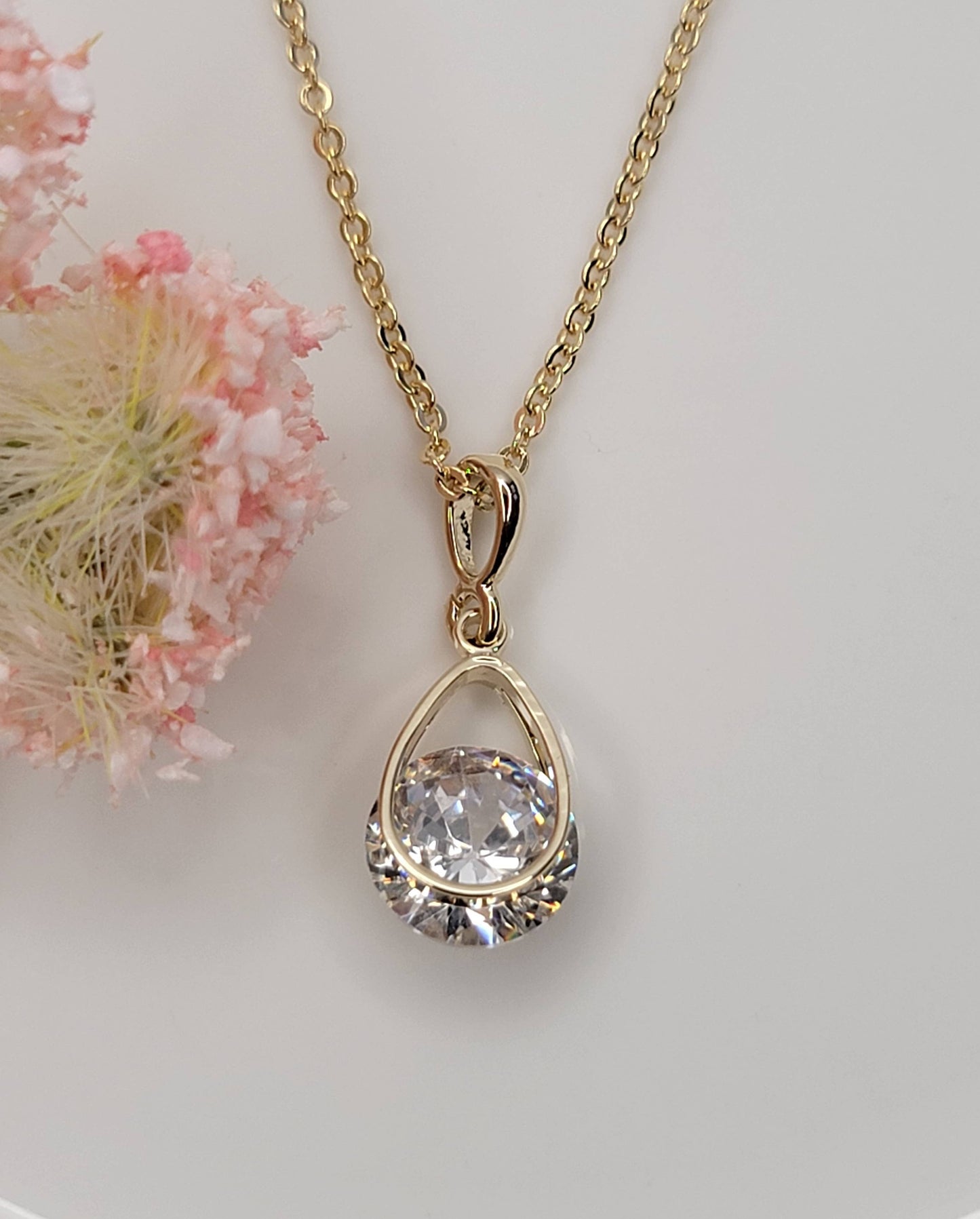 CZ Diamond Cut Necklace